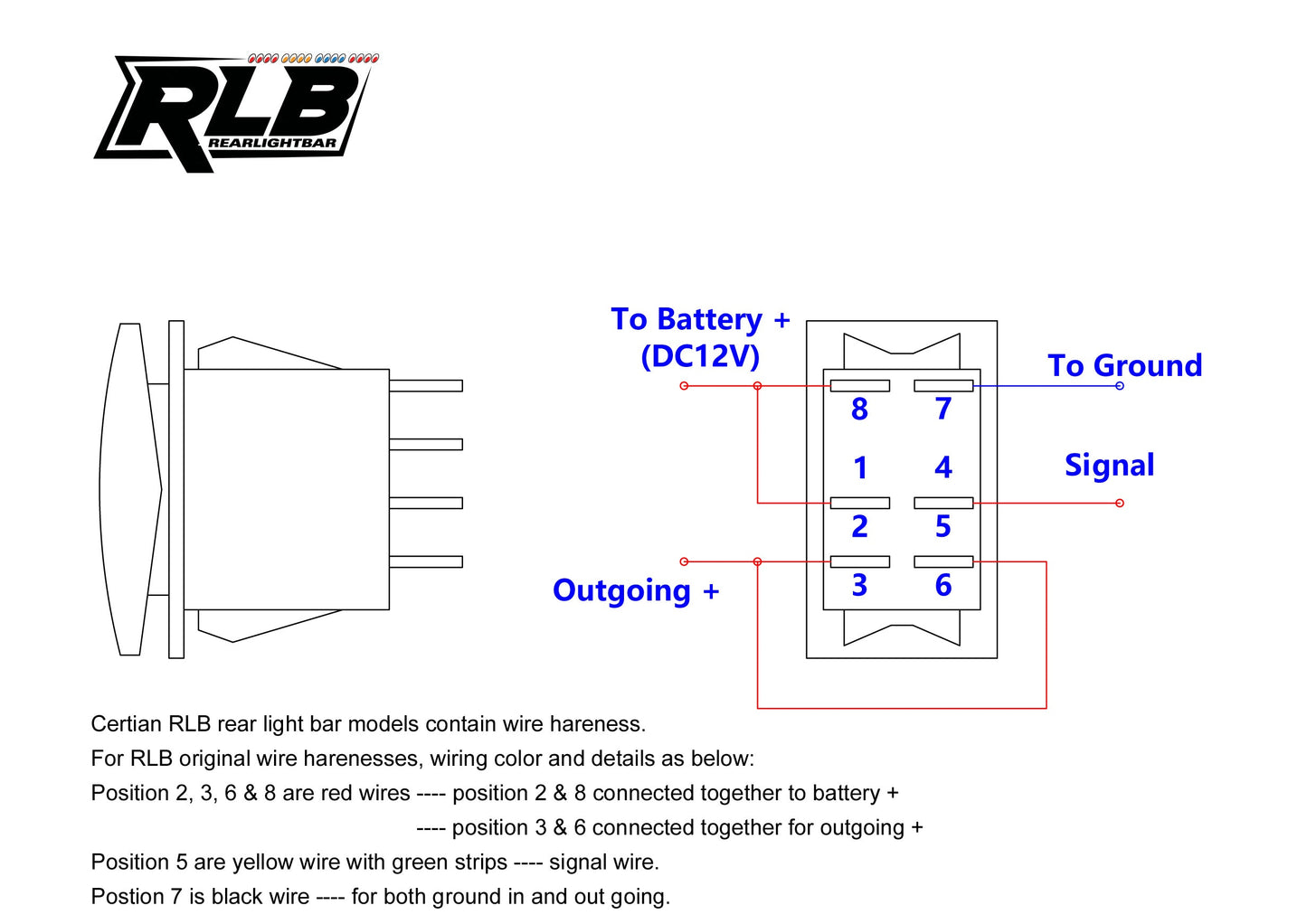 RLB Chase Light Rocker Switch RLB Motorsports
