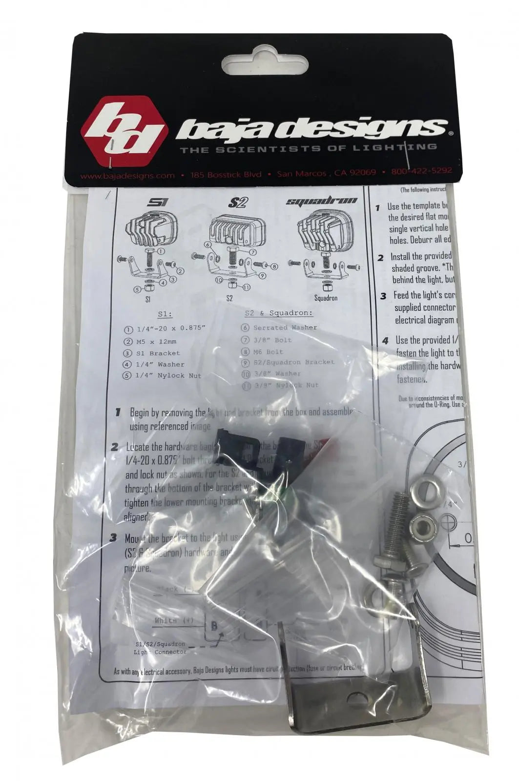 S1 Series Parts Bag-Light Mount-Baja Designs-Pivotal Motorsports
