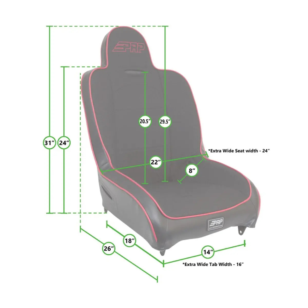 Daily Driver High Back – (2 Color Options)-Suspension Seat-PRP Seats-Pivotal Motorsports