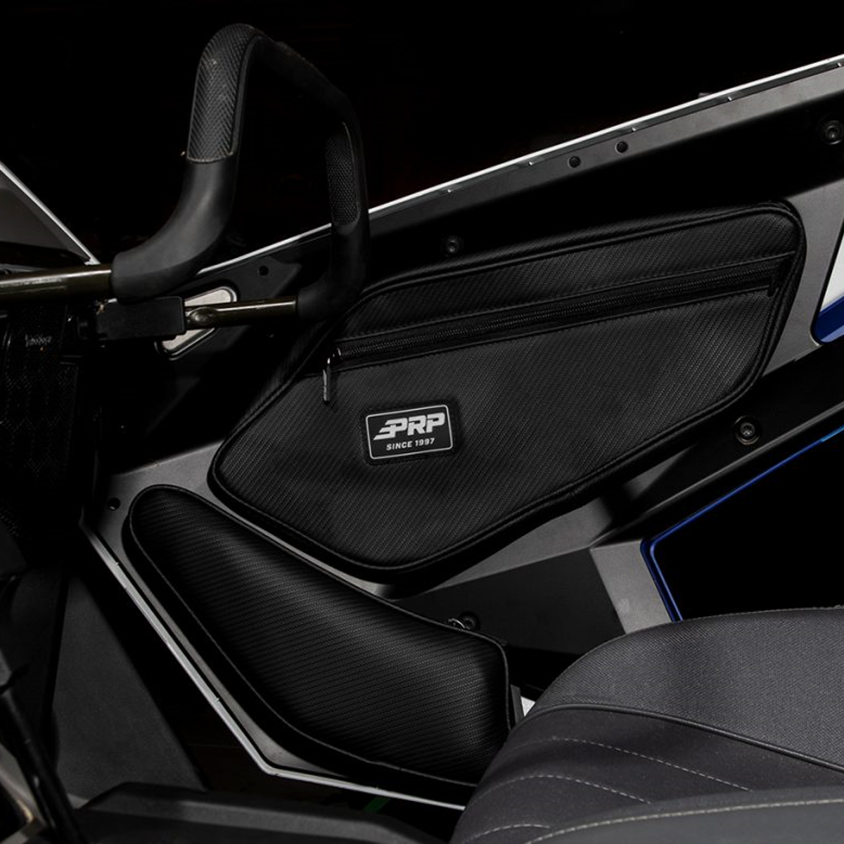 Front Door Bags with Knee Pads for Polaris RZR PRO XP, PRO XP4, PRO R, TURBO R (Pair)-Vehicle Storage Bags-PRP Seats-Pivotal Motorsports