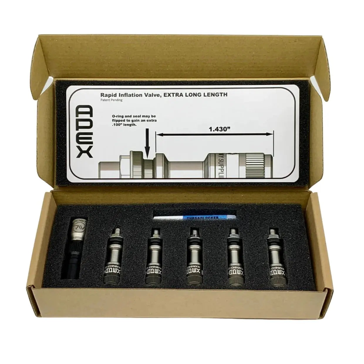 APEX Rapid Inflation Valve (RIV) XL Length-Valve Stem-Apex Performance Products-Pivotal Motorsports