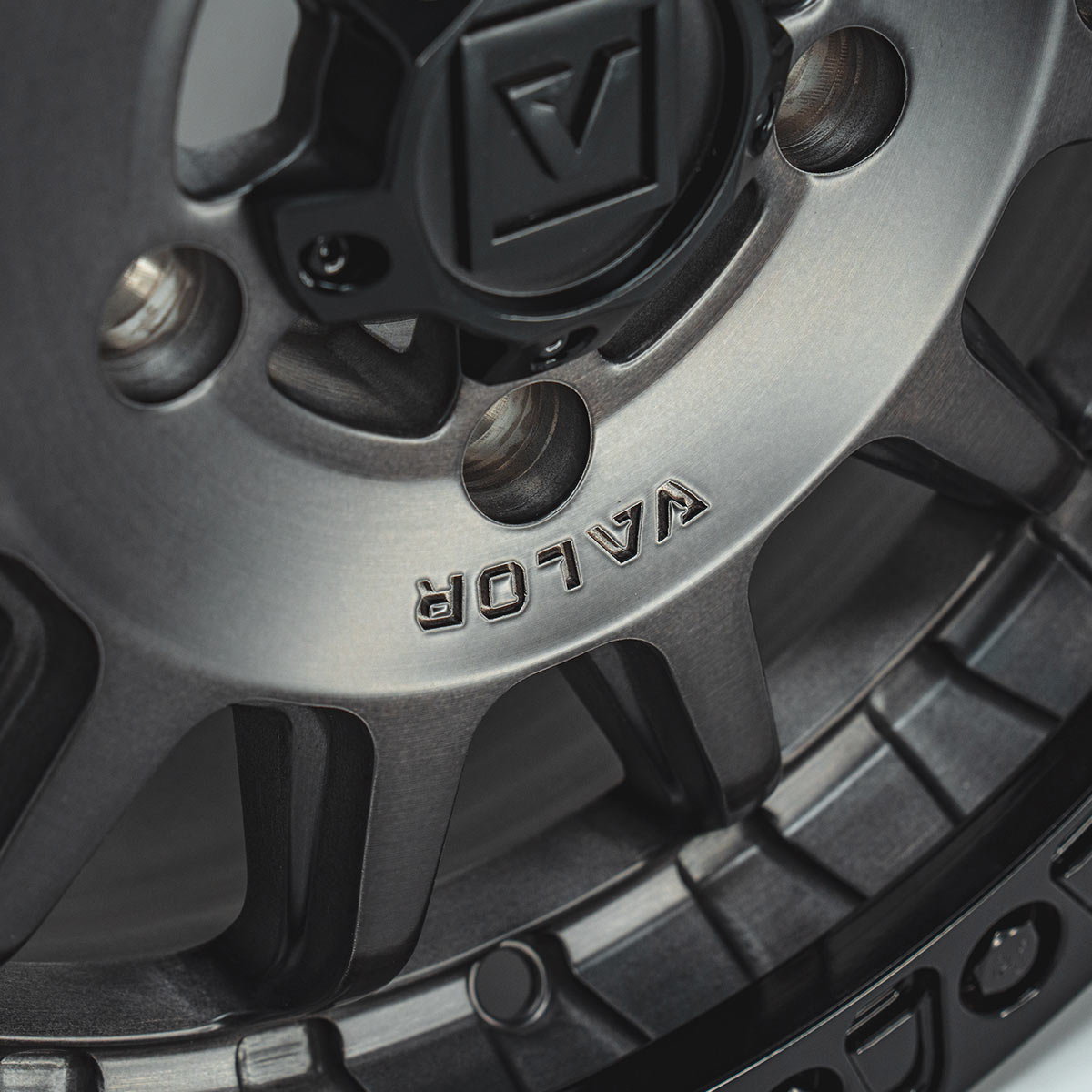 V09 Brushed Charcoal UTV Beadlock - Valor Offroad