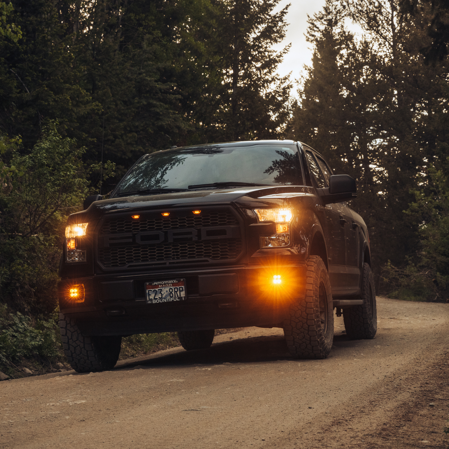 Ford F-250 LED Fog Light Kit (2015+) - Amber Lens-Heretic Studio-Pivotal Motorsports
