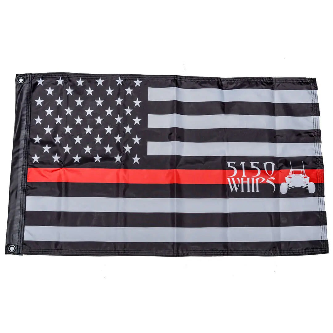 5150 Whips Heavy Duty American Flag (Red Line)-5150 Whips Inc.-Pivotal Motorsports