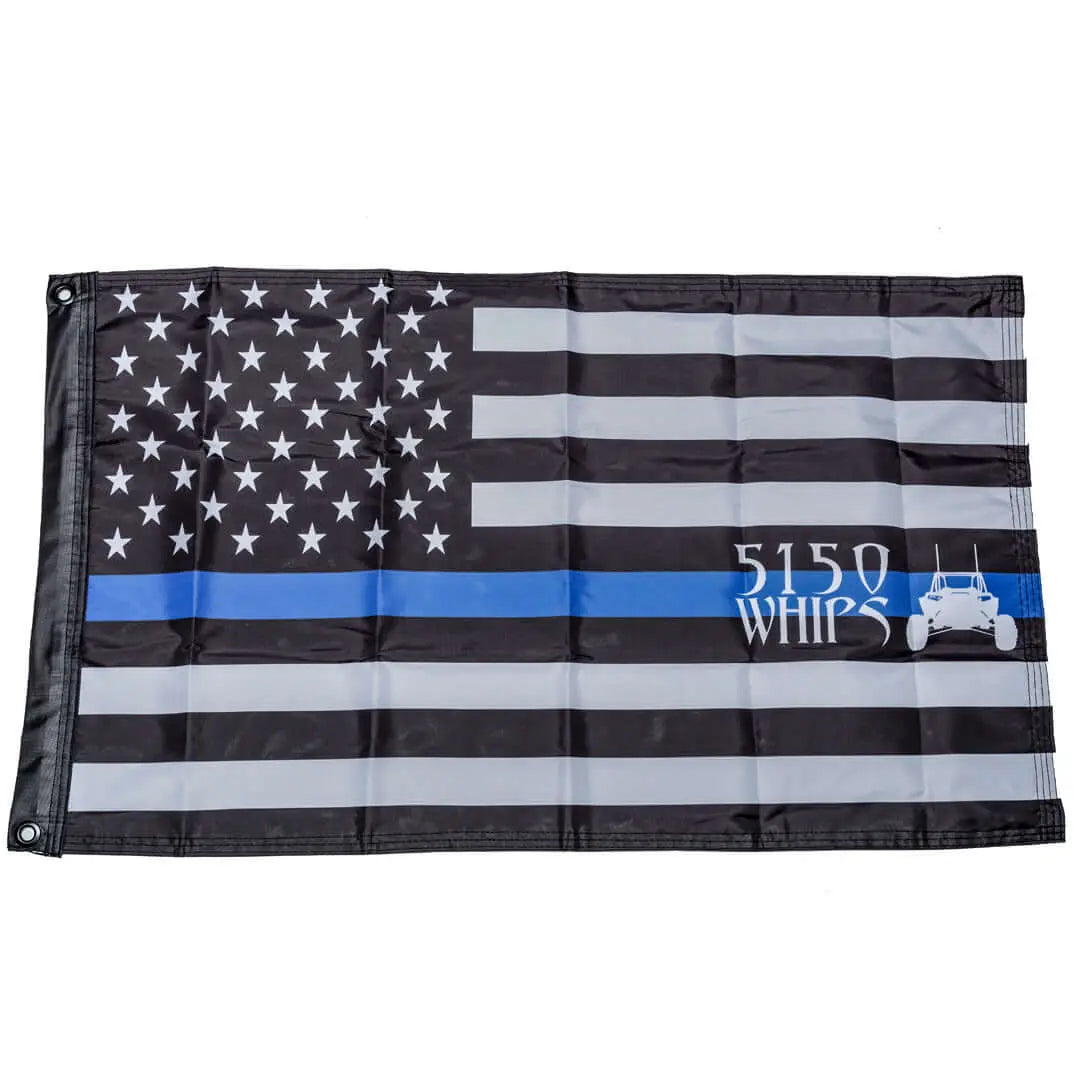 5150 Whips Heavy Duty American Flag (Blue Line)-5150 Whips Inc.-Pivotal Motorsports