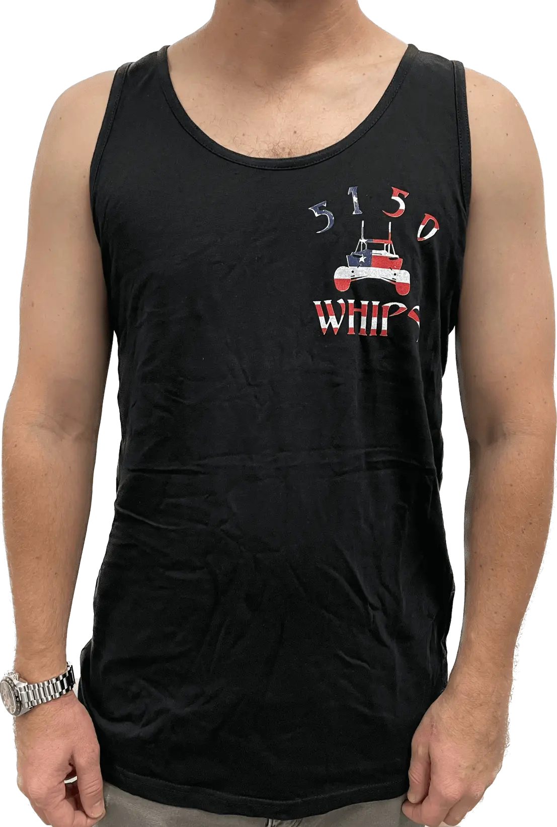 5150 Mens Tank Top - Black with RWB Logo-5150 Whips Inc.-Pivotal Motorsports