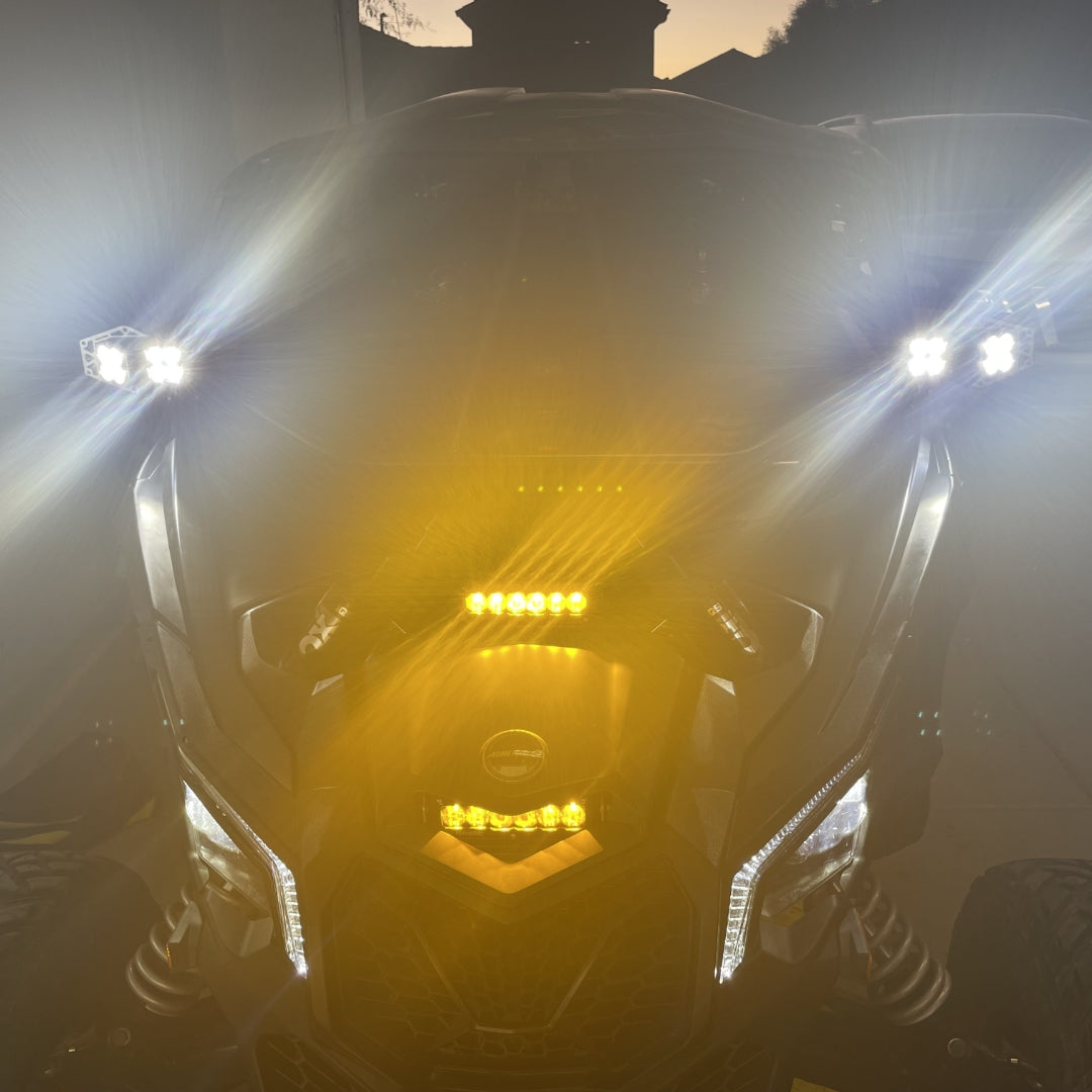 Can Am Maverick X3 10 Inch Shock Tower LED Light Bar Heretic Studio