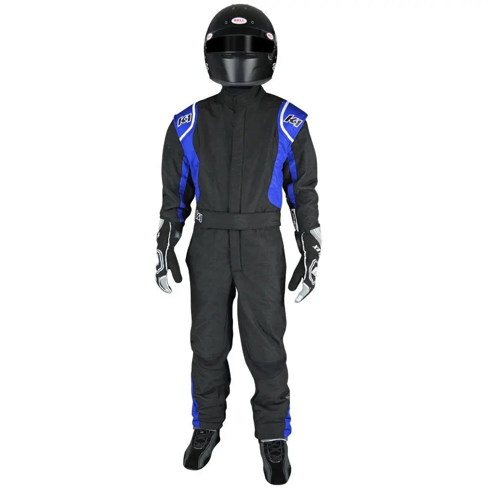 Suit Precision II 6X- Small Black/Blue-Safety Equipment,Safety Clothing,Driving Suits-K1 RACEGEAR-Pivotal Motorsports
