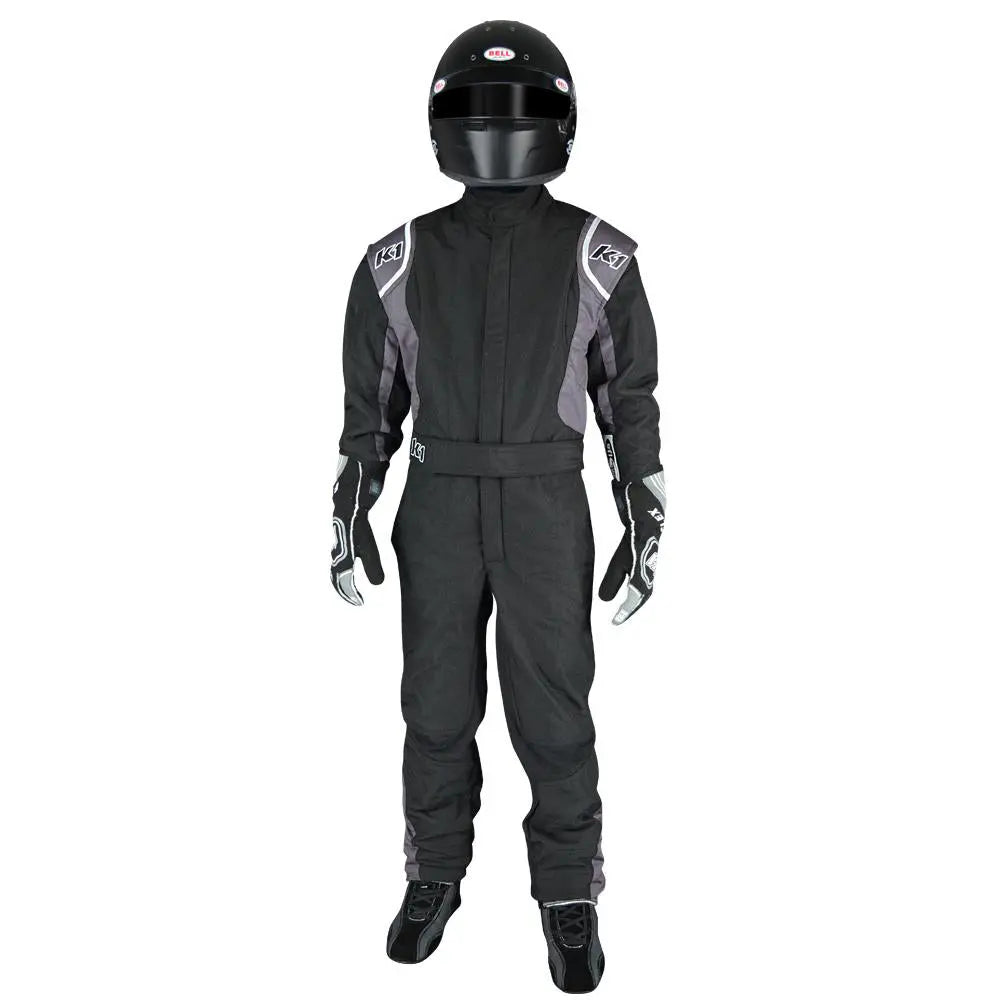 Suit Precision II Black / Gray 3X-Small Youth-Safety Equipment,Safety Clothing,Driving Suits-K1 RACEGEAR-Pivotal Motorsports