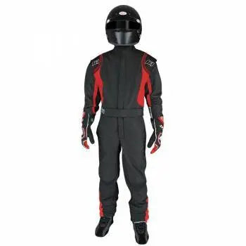 Suit Precision II 6X- Small Black/Red-Safety Equipment,Safety Clothing,Driving Suits-K1 RACEGEAR-Pivotal Motorsports