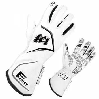 Gloves Flight XX-Large White-Safety Equipment,Safety Clothing,Driving Gloves-K1 RACEGEAR-Pivotal Motorsports