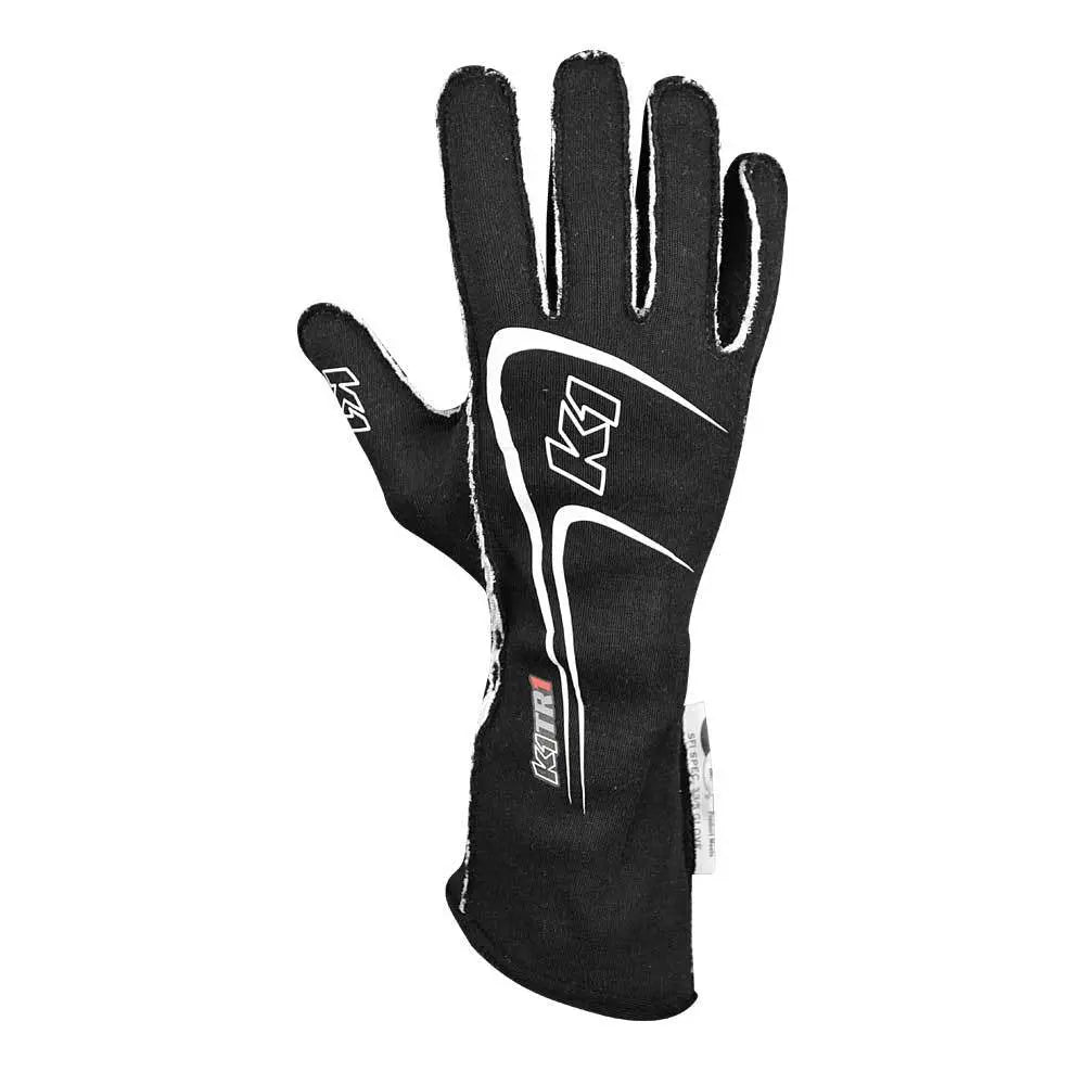 Glove Track 1 Black 3X- Small Youth-Safety Equipment,Safety Clothing,Driving Gloves-K1 RACEGEAR-Pivotal Motorsports