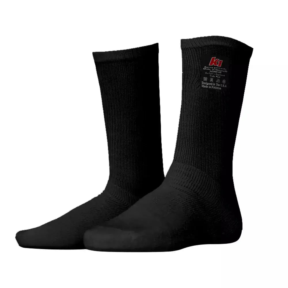Socks Nomex K1 Black Small/Medium-Safety Equipment,Safety Clothing,Socks-K1 RACEGEAR-Pivotal Motorsports