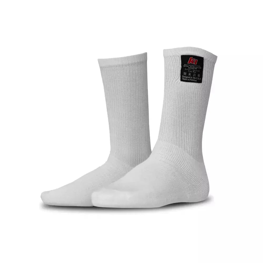 Socks Nomex K1 White Small/Medium-Safety Equipment,Safety Clothing,Socks-K1 RACEGEAR-Pivotal Motorsports