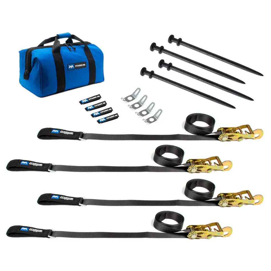 Tent Stake Fitting Pack with 24in Stakes-Tools,Shop Equipment,Canopies-MACS CUSTOM TIE-DOWNS-Pivotal Motorsports