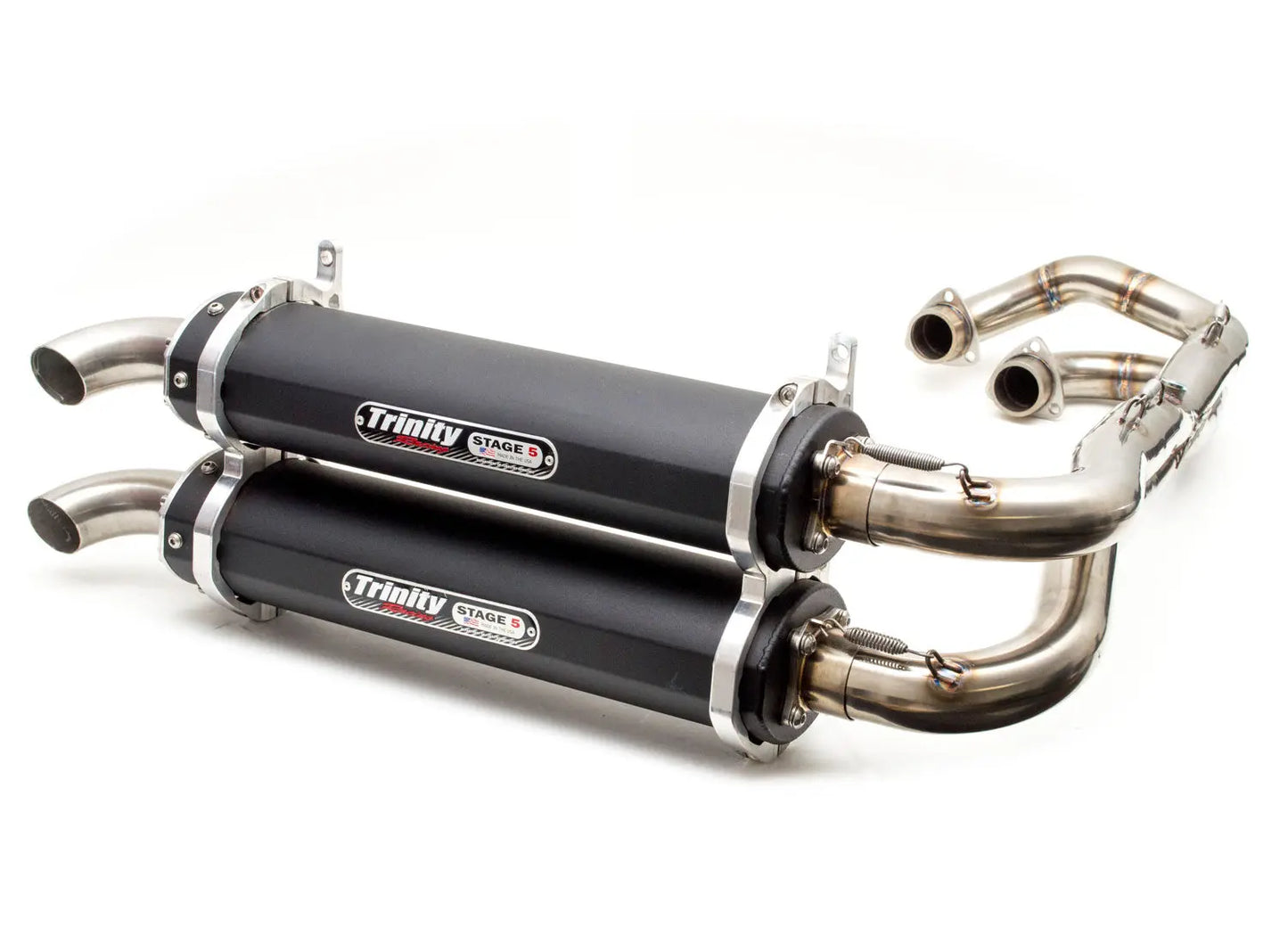 Trinity Racing RZR GENERAL 1000/1000S Dual Full Exhaust-Full System-Trinity Racing-Black-Pivotal Motorsports