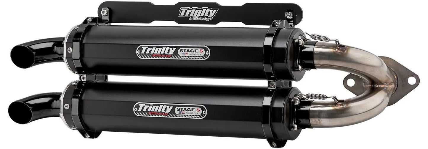 Trinity Racing RZR RS1 Slip On Exhaust-Slip On-Trinity Racing-Cerakote w/ Stainless Y-Pipe-Pivotal Motorsports