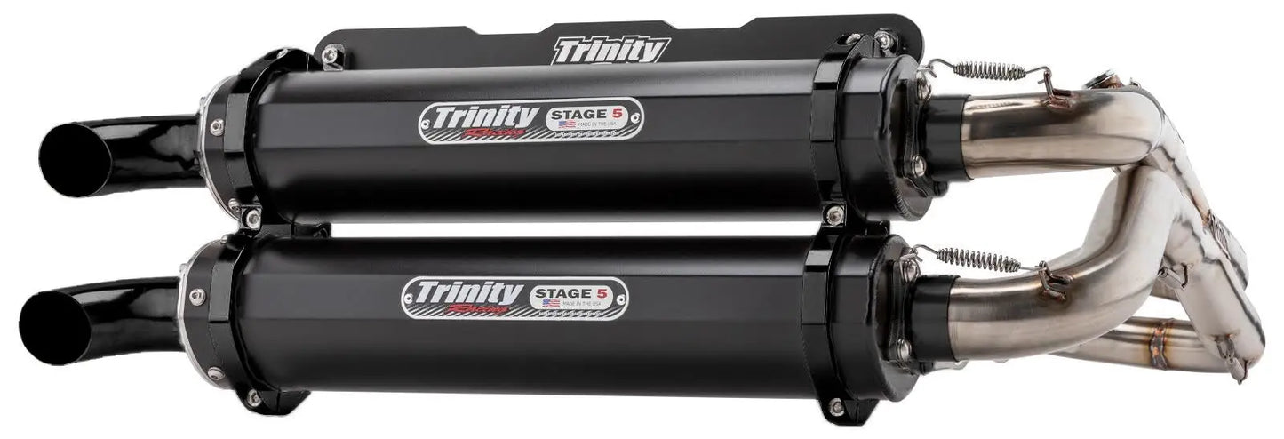 Trinity Racing RZR RS1 Dual Full Exhaust-Full System-Trinity Racing-Cerakote w/ Stainless Header-Pivotal Motorsports