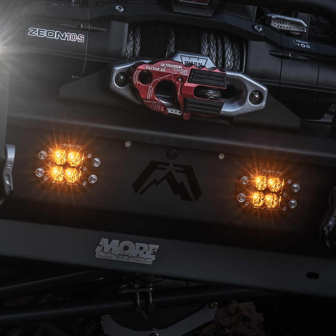 Quattro Flush Mount Amber LED Pod Light- Pair Pack-Light Bar-Heretic Studio-Pivotal Motorsports