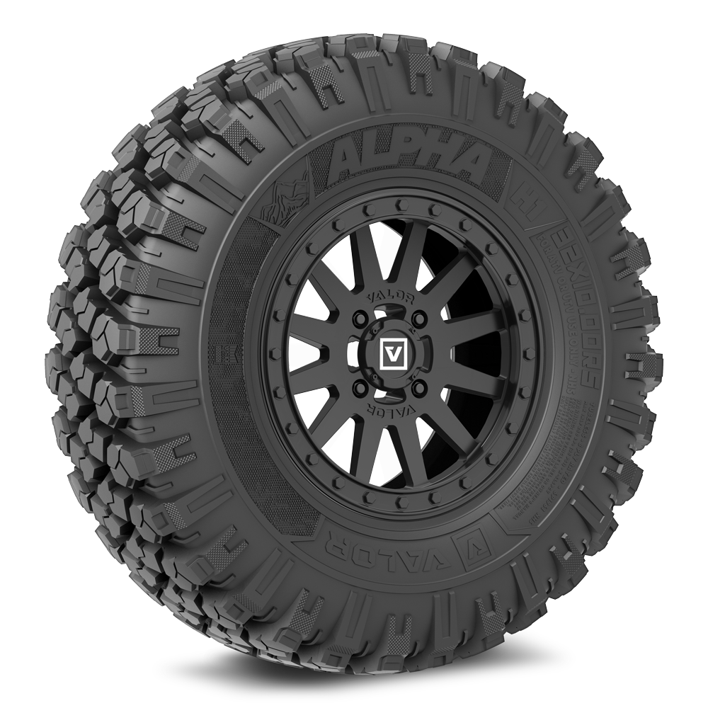New UTV Wheel and Tire Kits Valor V05 Beadlock on Alpha UTV Tires
