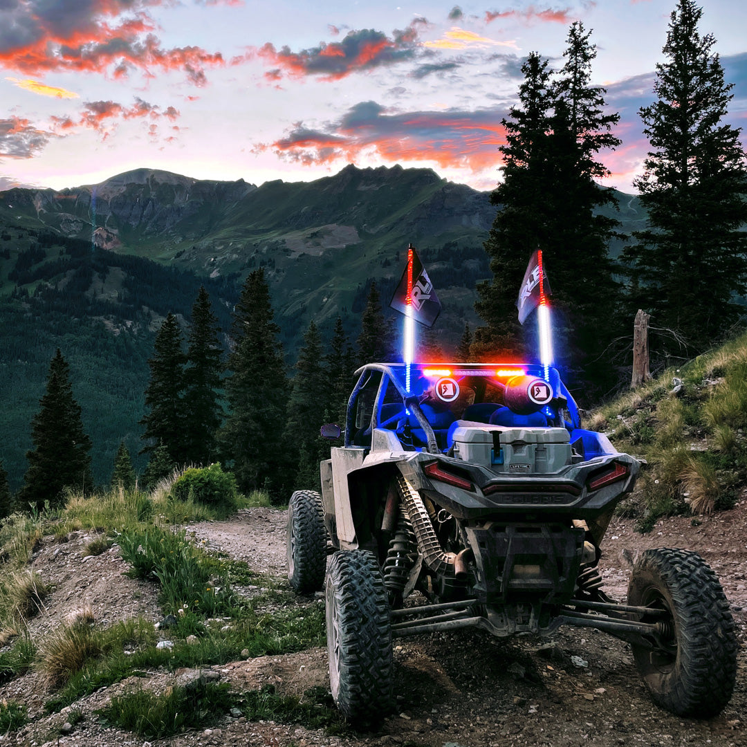 LED Hyper Bright Whips Solid Color -V3 RLB Motorsports