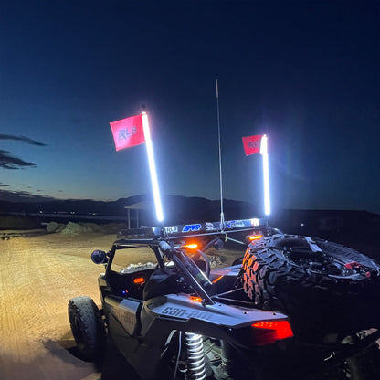 LED Hyper Bright Whips Solid Color -V3 RLB Motorsports