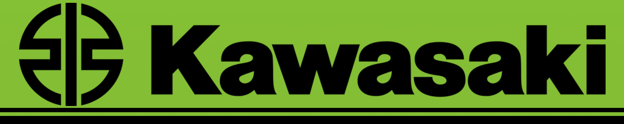 Kawasaki Green and Black Logo Banner