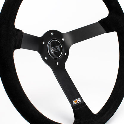 15in Wheel Black Suede 6-Bolt 3in Dished