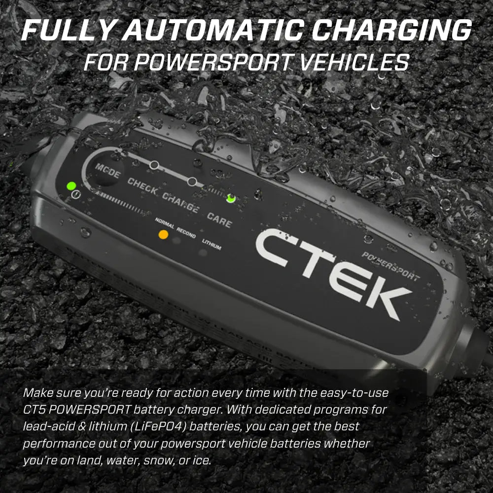 CTEK CT5 Powersport 2.3A Wet / AGM / Lithium 12v-Tools,Shop Equipment,Battery Chargers-CTEK-Pivotal Motorsports