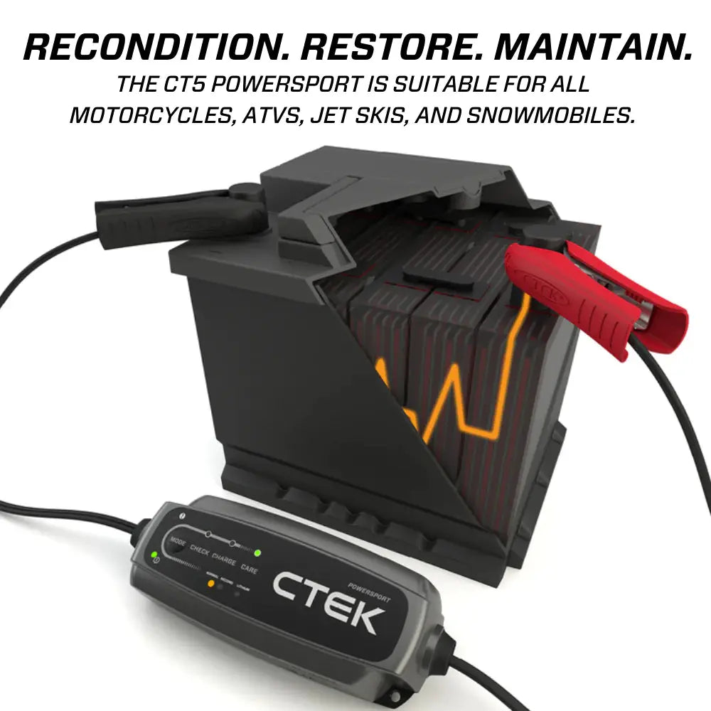 CTEK CT5 Powersport 2.3A Wet / AGM / Lithium 12v-Tools,Shop Equipment,Battery Chargers-CTEK-Pivotal Motorsports
