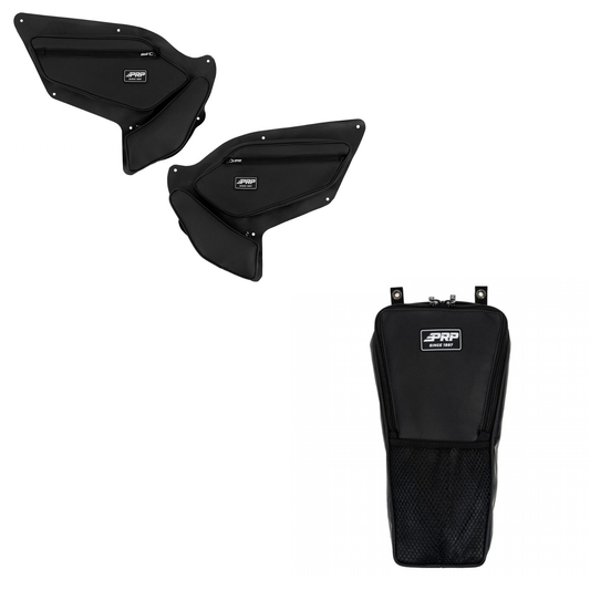 Polaris PRO R, PRO XP, Turbo R Front Door Bags with Knee Pads and Center Bag - BUNDLE