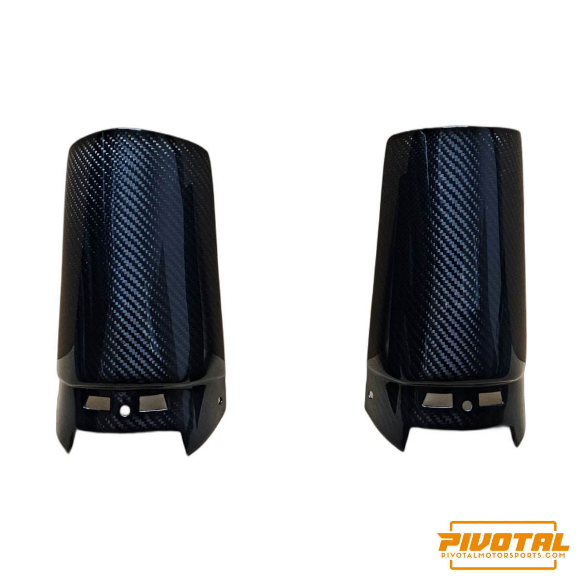 Polaris Pro R Rear Shock Guard - Carbon Fiber-Shock Guards-Pivotal Motorsports-Pivotal Motorsports