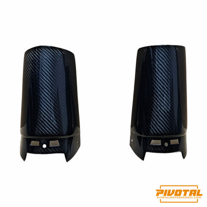 Polaris Pro R Rear Shock Guard - Carbon Fiber-Shock Guards-Pivotal Motorsports-Pivotal Motorsports
