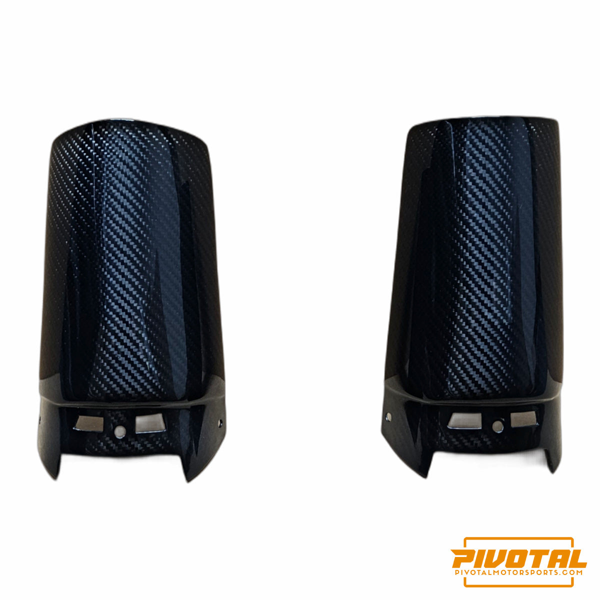 Polaris Pro R Rear Shock Guard - Carbon Fiber-Shock Guards-Pivotal Motorsports-Pivotal Motorsports