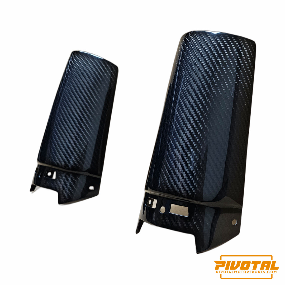 Polaris Pro R Rear Shock Guard - Carbon Fiber-Shock Guards-Pivotal Motorsports-Pivotal Motorsports