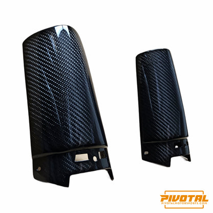 Polaris Pro R Rear Shock Guard - Carbon Fiber-Shock Guards-Pivotal Motorsports-Pivotal Motorsports
