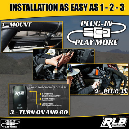 Dual 6" Chase Lights - Tecate Split RLB Motorports RLB Motorsports