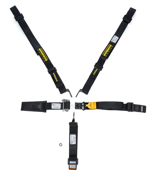 Harness 5pt LL Ratchet 2in No Lap Adj Black SCHROTH RACING