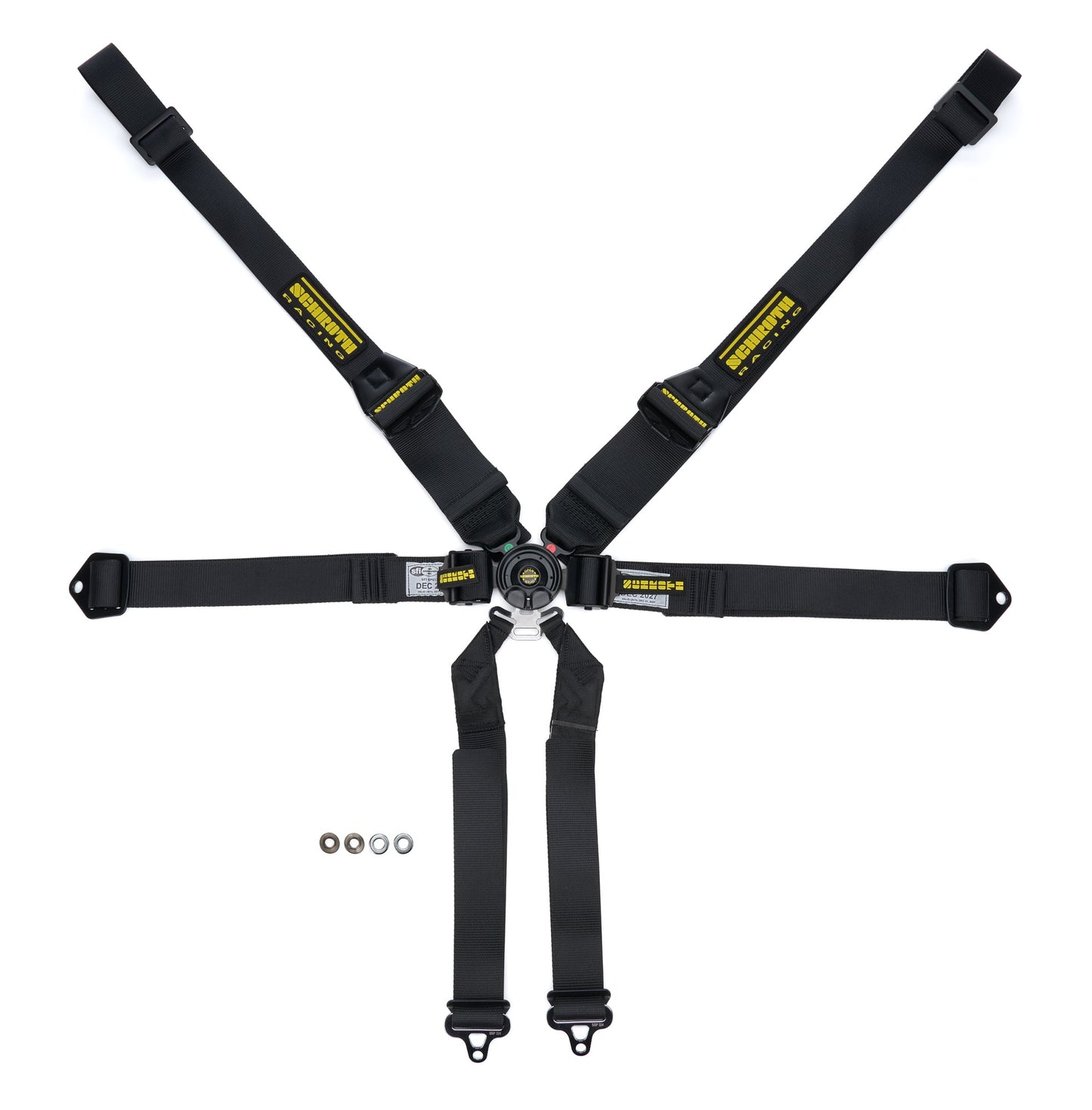 Harness 6pt Profi II SFI Hans Black SCHROTH RACING