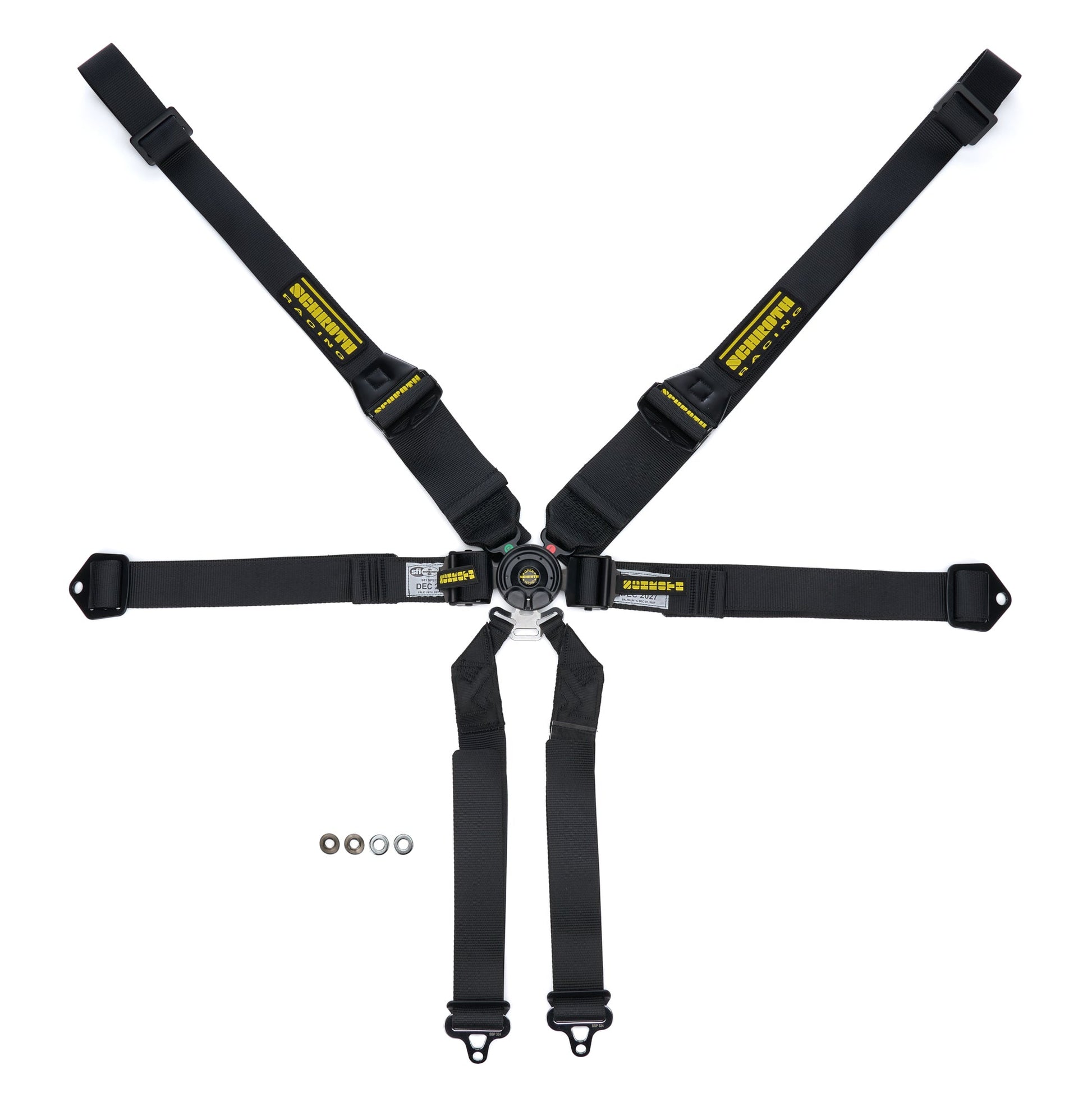Harness 6pt Profi II SFI Hans Black SCHROTH RACING