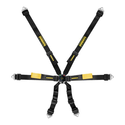 Harness 6pt Enduro Black Shoulder & Lap SCHROTH RACING