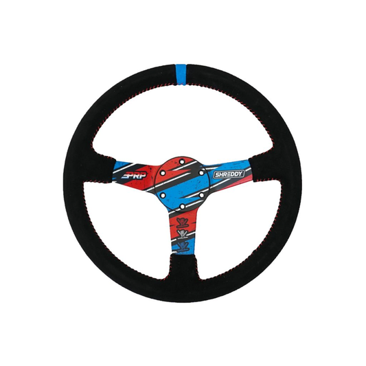 PRP X Shreddy Shred White and Blue Deep Dish Steering Wheel