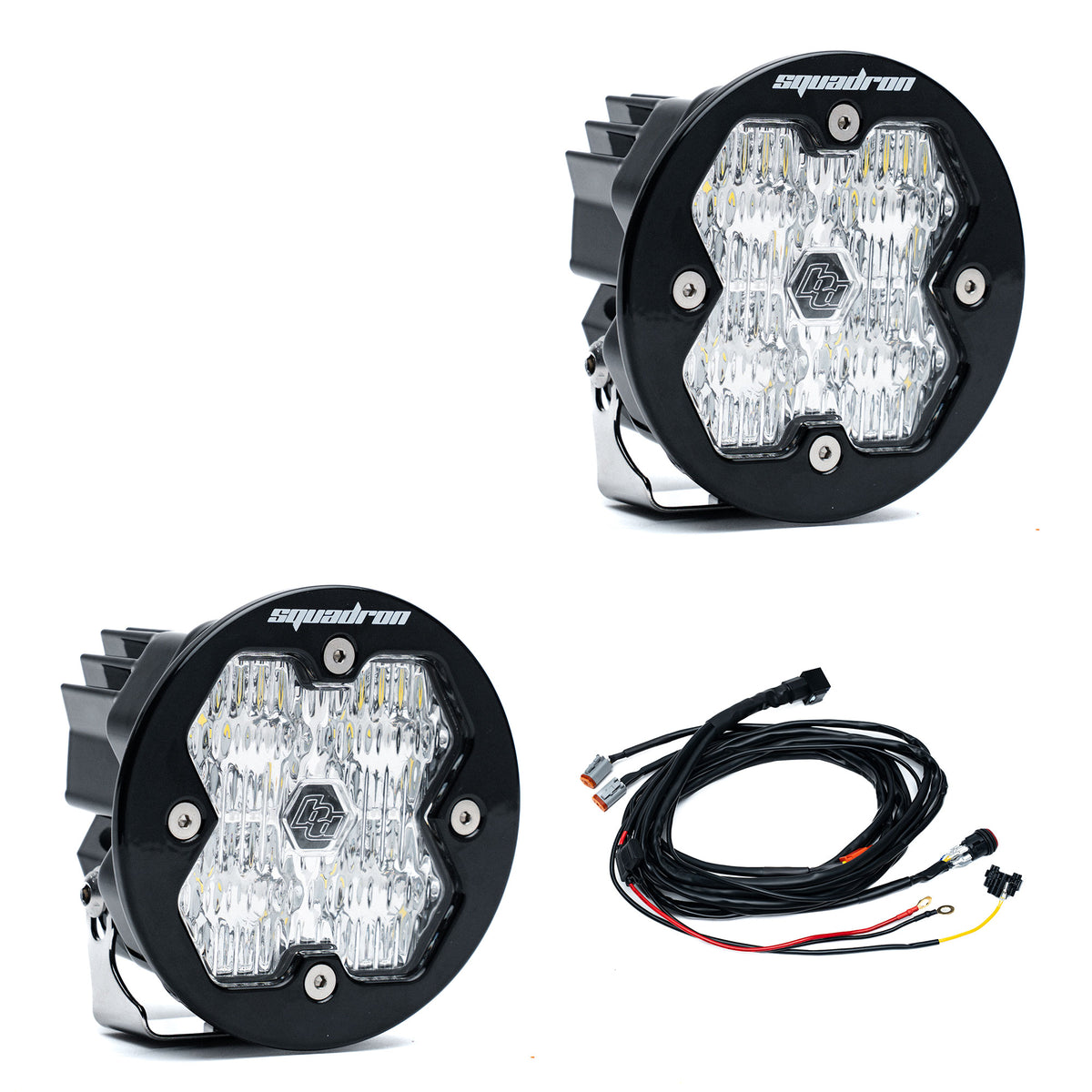 Squadron-R 2.0 Sport Black LED Auxiliary Light Pod Pair Baja Designs