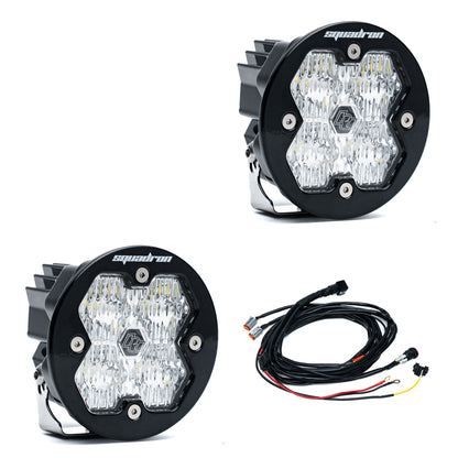 Squadron-R 2.0 Sport Black LED Auxiliary Light Pod Pair Baja Designs