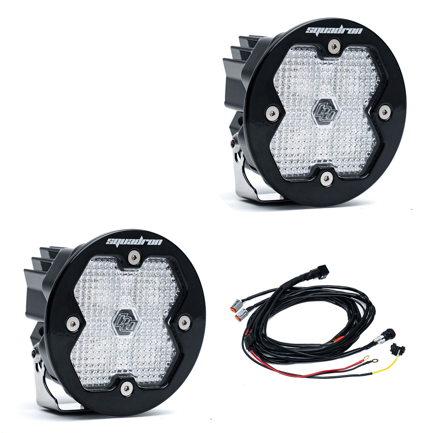 Squadron-R 2.0 Sport Black LED Auxiliary Light Pod Pair Baja Designs