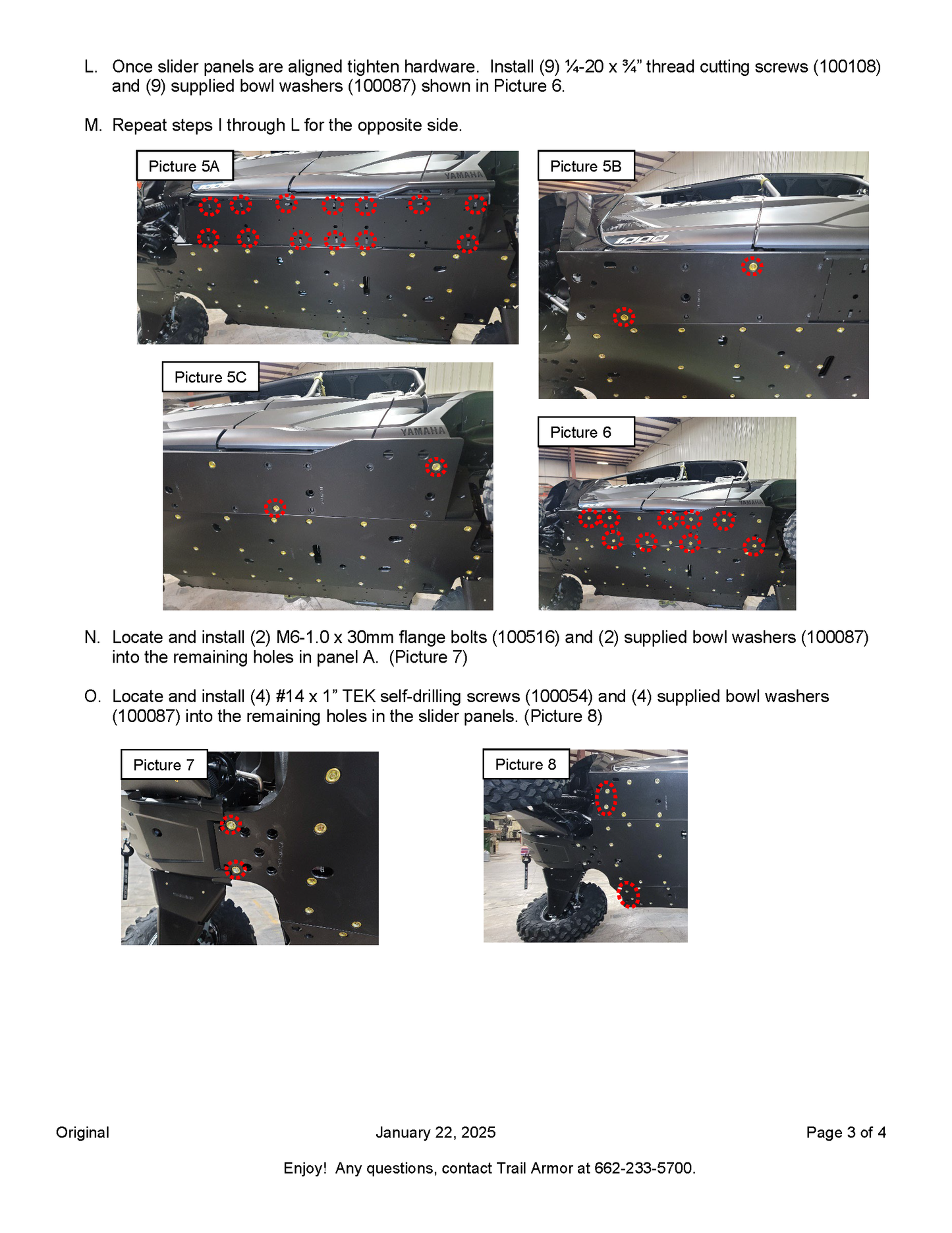 Trail Armor 2025 Yamaha Wolverine RMAX4 1000 X-TR, RMAX4 1000 Limited Edition Full Skids TrailArmor