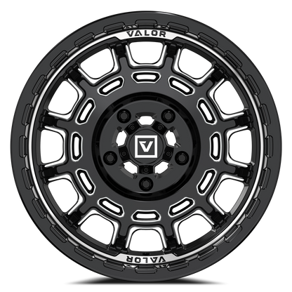 V17 UTV Wheel Gloss Black Milled - Valor Offroad