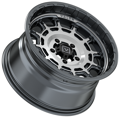 V17 UTV Wheel Brushed Gunmetal - Valor Offroad