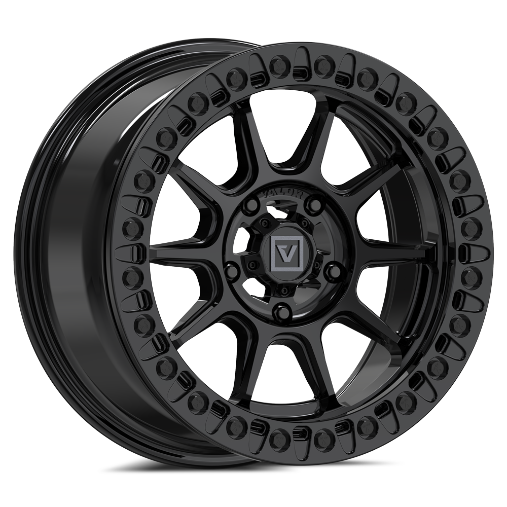 V18 Beadlock UTV Wheel Gloss Black - Valor Offroad