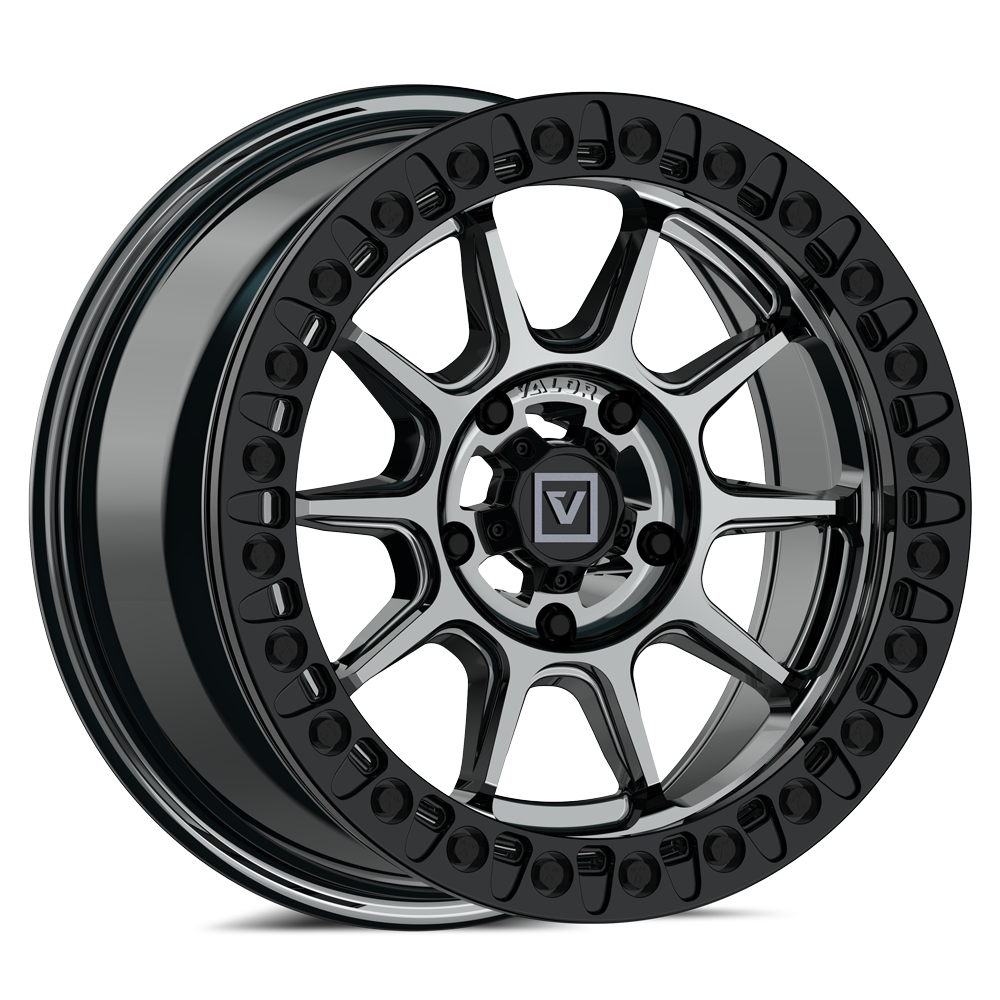V18 Beadlock UTV Wheel Hyper Black - Valor Offroad